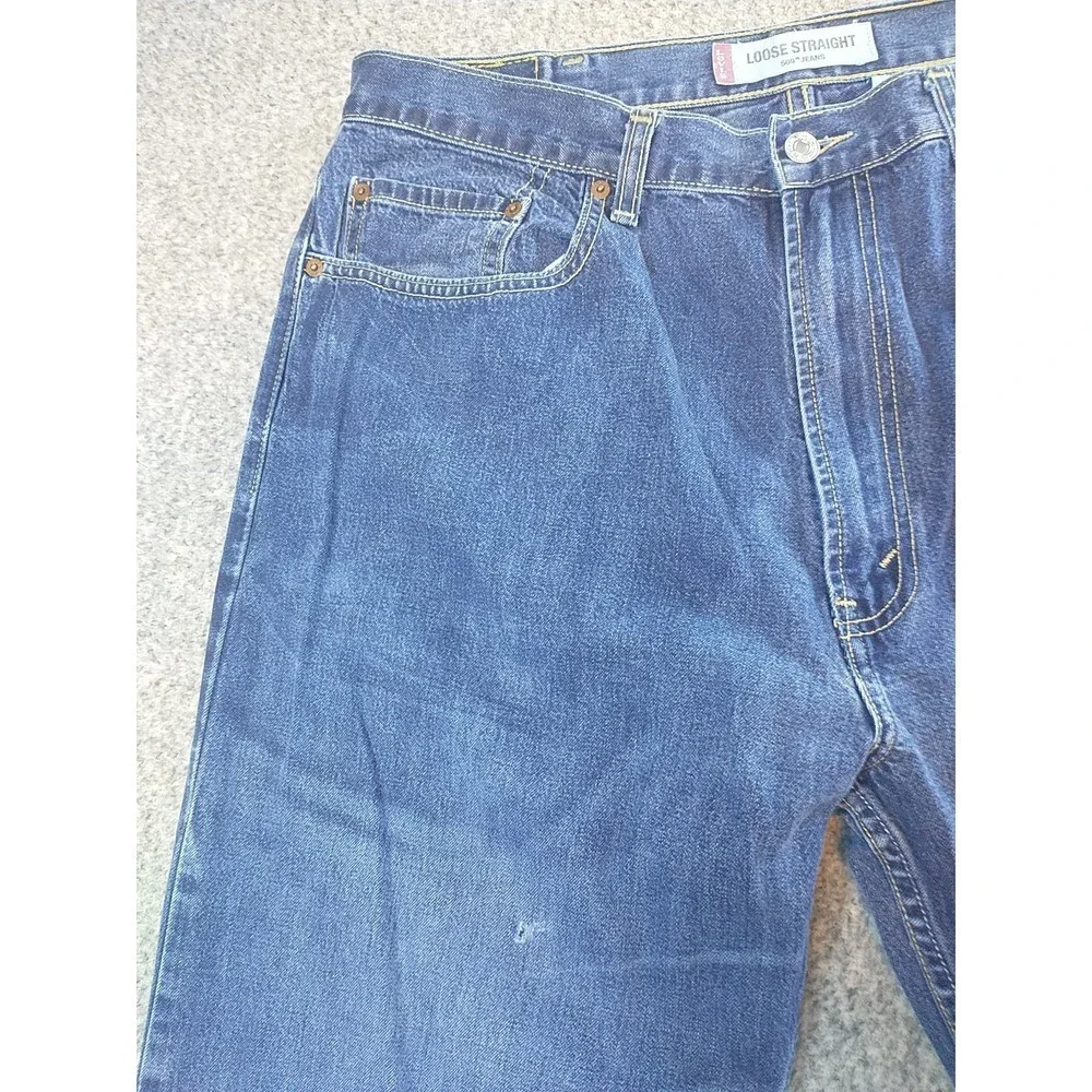 Levis 569 Loose Straight Jeans Mens 36x29 Blue Medium Wash Baggy Denim Pants
